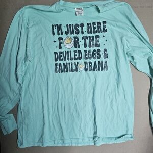 Port and Company Teal Long Sleeve Tee